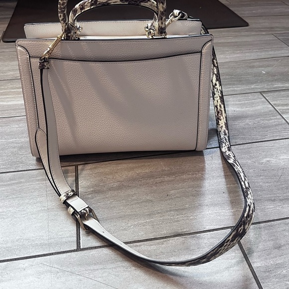 COACH Zoe Carryall Purse White 2Way Pebble Leather Medium Sized Authentic - Picture 6 of 8